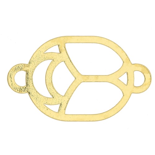 Escarabajo calado 10x7 mm - producido por Perles & Co - Dorado con oro fino x1