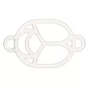 Escarabajo calado 10x7 mm - producido por Perles & Co - Plateado x1