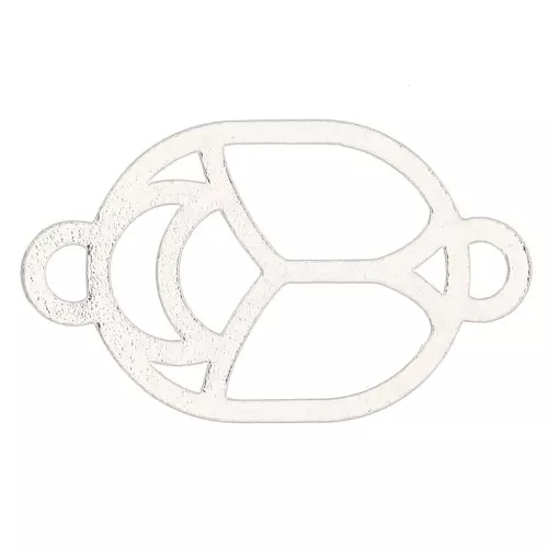 Escarabajo calado 10x7 mm - producido por Perles & Co - Plateado x1