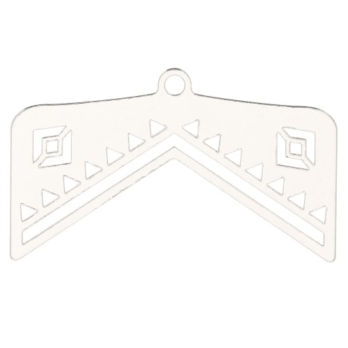 Terminal para tejido de cuentas Miyuki 11/0 Perles & co Etnico 28 mm - Plateado