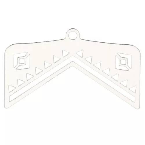 Terminal para tejido de cuentas Miyuki 11/0 Perles & co Etnico 28 mm - Plateado