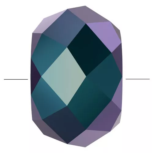 Briolette XL PureCrystal 5042 cuenta arandela 6 mm - Jet Shimmer 2X x1