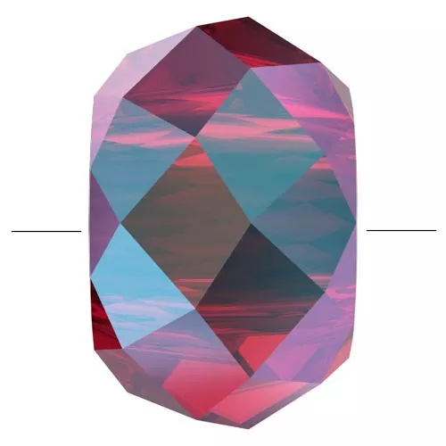 Briolette XL PureCrystal 5042 cuenta arandela 6 mm - Scarlet Shimmer 2X x1