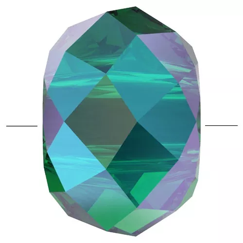 Briolette XL PureCrystal 5042 cuenta arandela 8 mm - Emerald Shimmer 2X x1