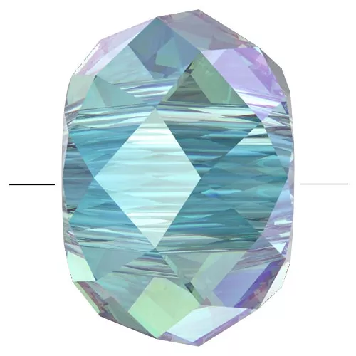 Briolette XL PureCrystal 5042 cuenta arandela 8 mm - Aquamarine Shimmer 2X x1