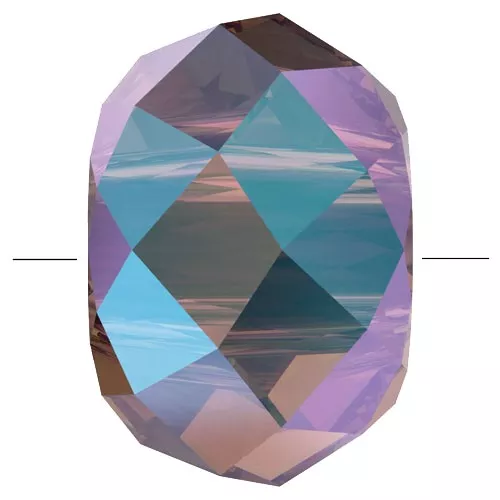 Briolette XL PureCrystal 5042 cuenta arandela 8 mm - Amethyst Shimmer 2X x1