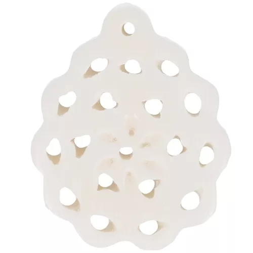 Colgante de hueso 27x22 mm Natural x1