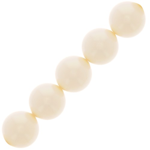 Cuentas nacaradas Preciosa Round Pearl Maxima - 8 mm - Pearlescent cream x10