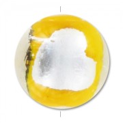 Redondas 14 mm adorno corazón Yellow/Orange x5|raw }}