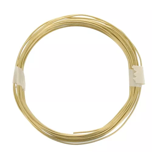 Alambre de latón redondo y flexible de 0,8 mm - fabricación de joyas - Dorado x6m
