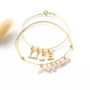 Dije letra alfabeto 13 mm con anilla cerrada - Z - Dorado con oro fino x1