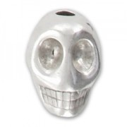 Calavera 18 mm Chapado Plateado envejecido x1|raw }}