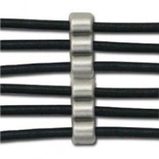 Cuenta pasante para cordón 3 mm 6 vías Chapado Plateado envejecido x1|raw }}