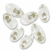 Long Magatama Miyuki 4x7mm LMA-1 - Crystal Silver Lined x10g|raw }}
