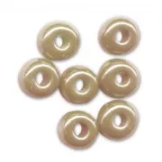 Cuentas de Rocalla Preciosa 6/0, 4 mm - Luster Light Grey, 20 g