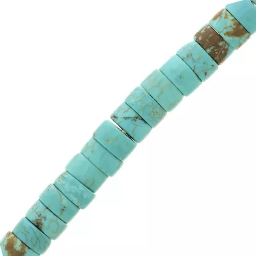 Cuentas arandalas Heishi Regalita tintada 6x3 mm - Turquesa x20