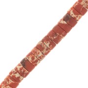 Cuentas arandelas Heishi - Regalite teñida 6x3 mm - Terracotta x20|raw }}