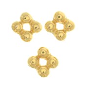 Cuentas arandelas forma flor 7 mm - Dorado con oro fino x6|raw }}