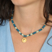 Cuentas arandelas 5 mm - Dorado con oro fino x5