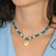 Cuentas arandelas 5 mm - Dorado con oro fino x5