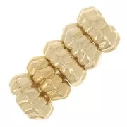 Cuentas arandelas 5 mm - Dorado con oro fino x5