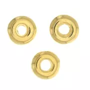 Cuentas arandelas 5 mm - Dorado con oro fino x5