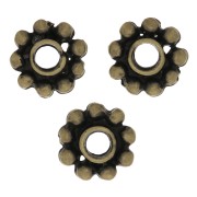 Cuentas arandelas forma flor 10 mm - Bronce x6|raw }}