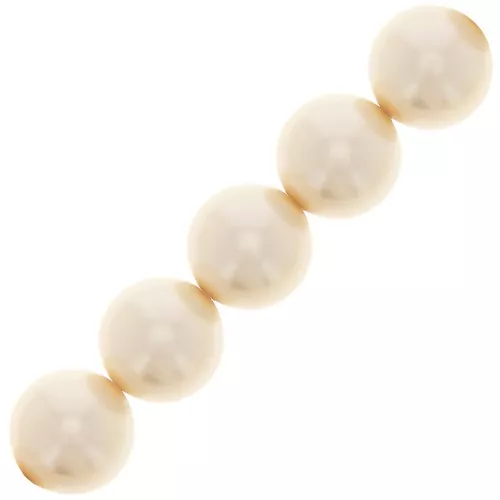 Cuentas nacaradas Preciosa Round Pearl Maxima - 10 mm Pearl Effect Cream x5