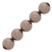 Cuentas nacaradas Preciosa Round Pearl Maxima - 10 mm Pearl Effect Dark Grey x5