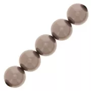 Cuentas nacaradas Preciosa Round Pearl Maxima - 10 mm Pearl Effect Dark Grey x5