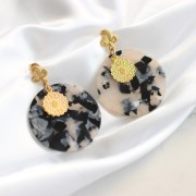 Ganchos pendientes cactus 12x10 mm con anilla cerrada - Dorado con oro fino x2