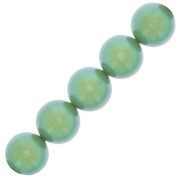 Cuentas nacaradas Preciosa Round Pearl Maxima - 8 mm Pearlescent Green x10