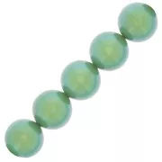 Cuentas nacaradas Preciosa Round Pearl Maxima - 8 mm Pearlescent Green x10