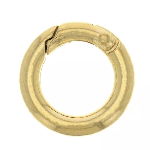 Cierre redondo mosquetón 20 mm - Dorado con oro fino x1
