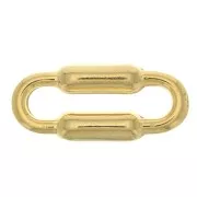 Entrepieza rectangular design 21x9 mm en zamac - Dorado con oro fino x1