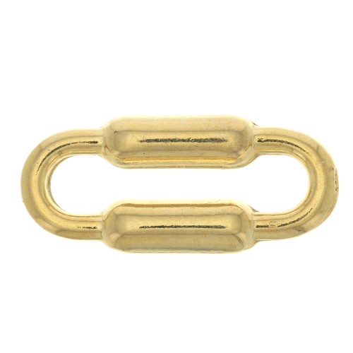 Entrepieza rectangular design 21x9 mm en zamac - Dorado con oro fino x1
