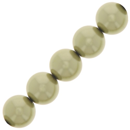 Cuentas nacaradas Preciosa - Round Pearl Maxima - 5 mm Pearl Effect Ligh Green x25