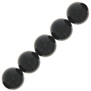 Cuentas nacaradas Preciosa - Round Pearl Maxima - 5 mm Magic Black x25