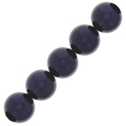 Cuentas nacaradas Preciosa - Round Maxima 4 mm Pearl Effect Dark Blue x30|raw }}
