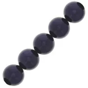 Cuentas nacaradas Preciosa - Round Maxima 4 mm Pearl Effect Dark Blue x30