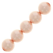 Cuentas nacaradas Preciosa - Round Maxima 4 mm Pearl Effect Peach x30