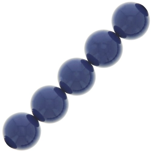 Cuentas nacaradas Preciosa - Round Maxima 4 mm Navy Blue x30
