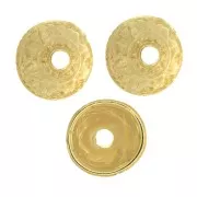 Casquillas bonitos estampados 11 mm - Dorado con oro fino x6