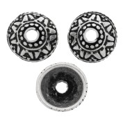 Casquillas bonitos estampados 11 mm - Plateado envejecido x6|raw }}