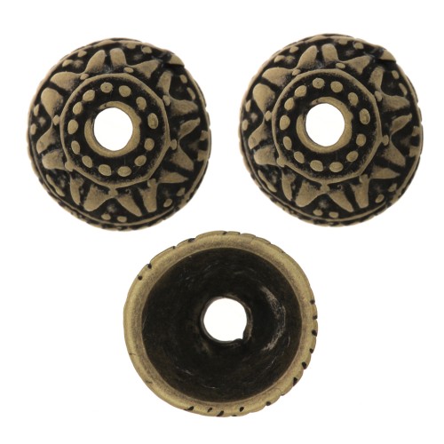 Casquillas bonitos estampados 11 mm - Bronce x6