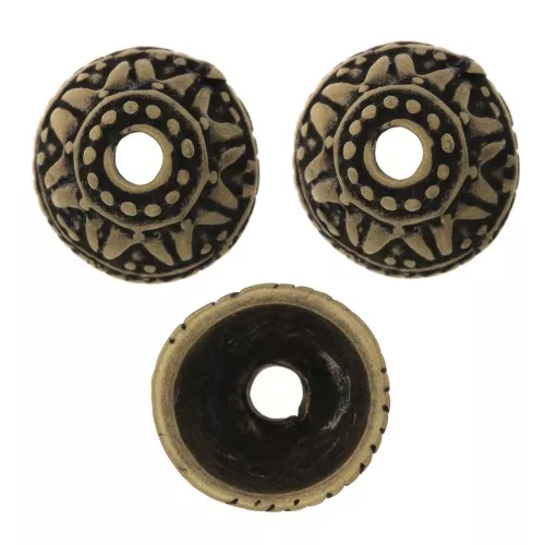 Casquillas bonitos estampados 11 mm - Bronce x6