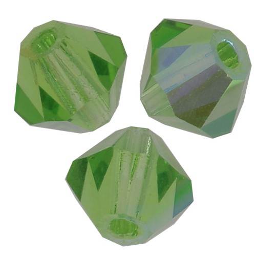 Tupis de Cristales de Preciosa 3 mm - MC Bead Rondell - Peridot AB x30