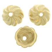 Casquillas a rayas 11 mm - Dorado con oro fino x6