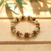 Casquillas a rayas 11 mm - Dorado con oro fino x6