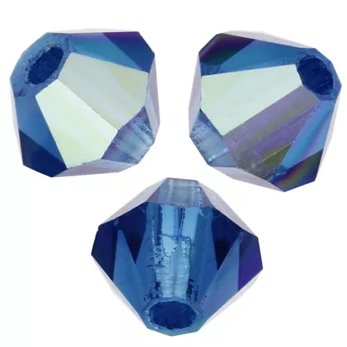 Tupis de Cristales de Preciosa 3 mm - MC Bead Rondell - Capri Blue AB x30